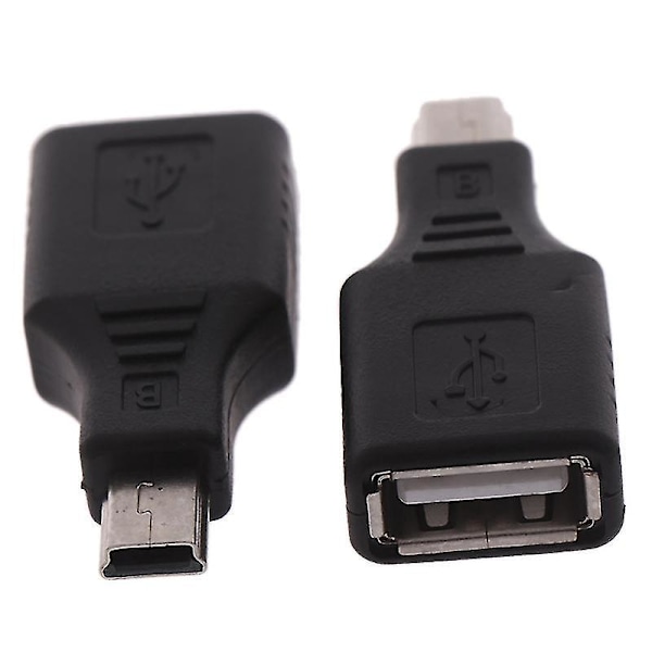 2x Usb 2.0 Naaras Mini Usb Uros Pistoke Otg Host Sovitin Muunnin Liitin-B2