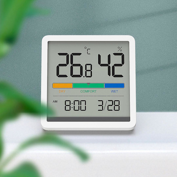 Indendørs Termometer Hygrometer: Magnetisk Rumtemperaturmåler med 3,3 tommer Skærm, Luftkomfortindikator