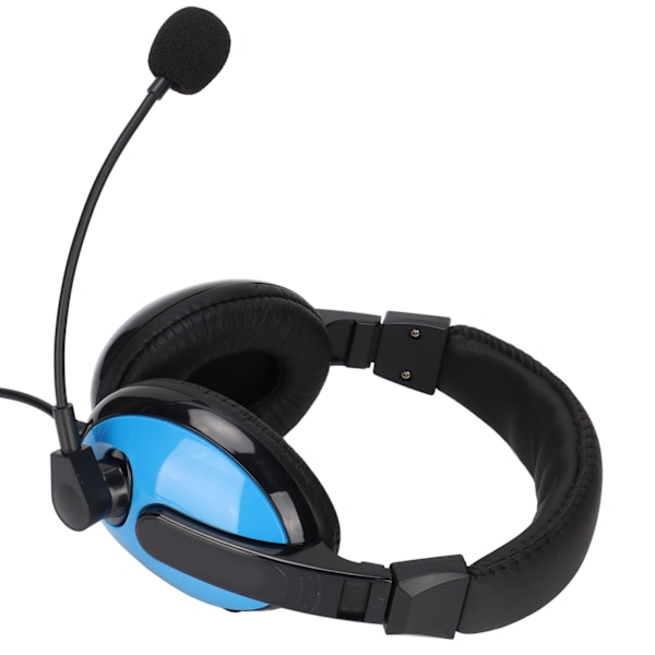 Somic Electronics Hodetelefoner Multifunksjonelle Plugger Stemme Gaming Hodesett med Mikrofon for Datamaskiner Mobiltelefon Svart Blå