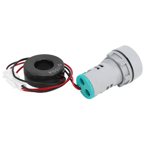 Digital Strömmätare Kristallpanel Amperemeter Rund Signalindikator AC 220V AD16‑22DSAGrön
