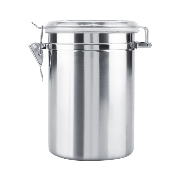 Kaffebeholder i rustfrit stål, vakuumforseglet opbevaringskrukke til sukker, te, bønner (1800 ml)