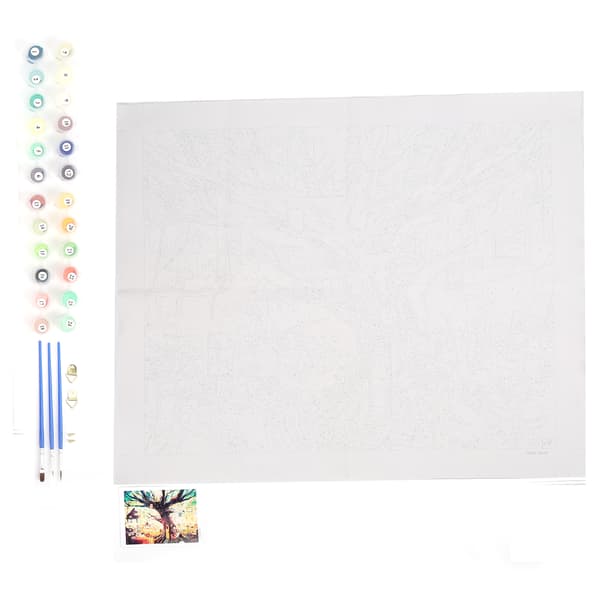 Gör-det-själv-måla-efter-nummer-kit 40x50cm Ramlös dekoration för vardagsrum kök kontor hotell restaurang