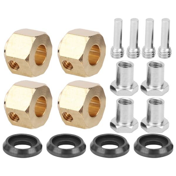 4st Mässing Kombinerad Hjulnav Hex Adapter Passar för TRX4 TRX6 1/10 RC Bilmodell 8mm