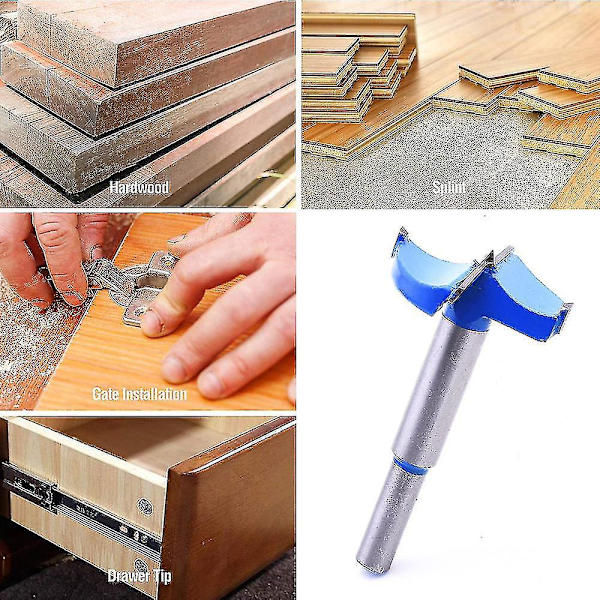 Snickarförstnerborrset 15-100mm TCT Borrningshålssågfräs Hex/rund skaft 22mm