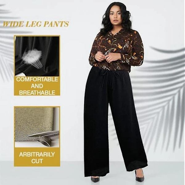 Ice Silk Brede Ben Casual Sommerbukser til Kvinder - XL Abrikos