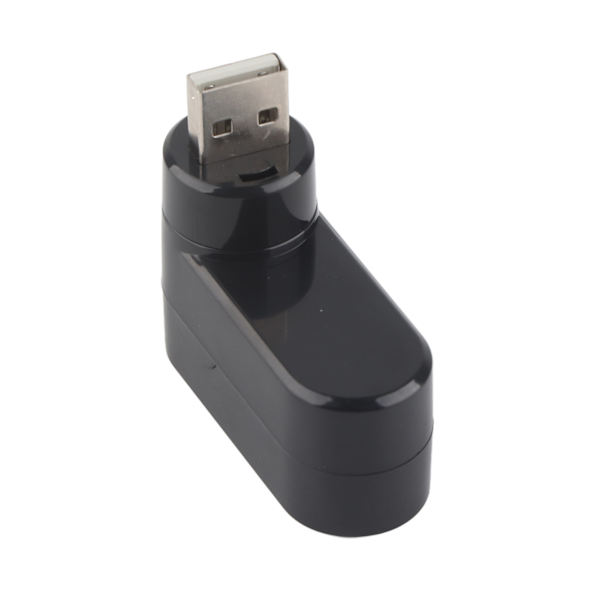 USB jakaja Mini Kannettava In Line USB 2.0 -telakointiasema 3-porttinen jakaja 180° Rotation Laajennuskeskitin