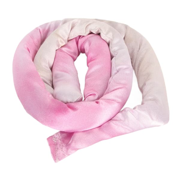 Bøjelig jerntråd dreadlocks hårelastik imiteret silke tie dye pink spiral lås hårelastik til tykt langt hår