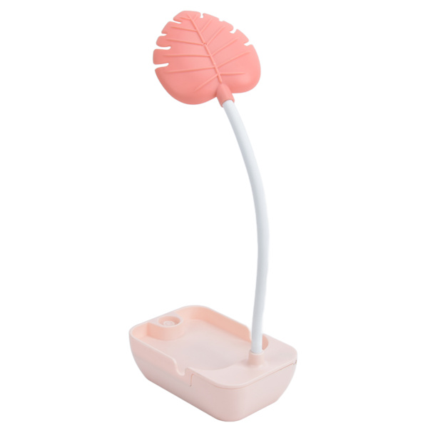 Børnebordlampe Øjenbeskyttelse LED-lampe Opfindsom lampe Bladlampe USB Genopladelig lampe Hvidt lys