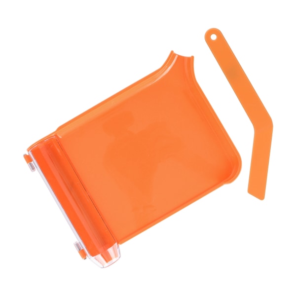 Pilletællebakke Orange NonContact Clean Piller Dispenserbakke med spatel gennemsigtigt låg