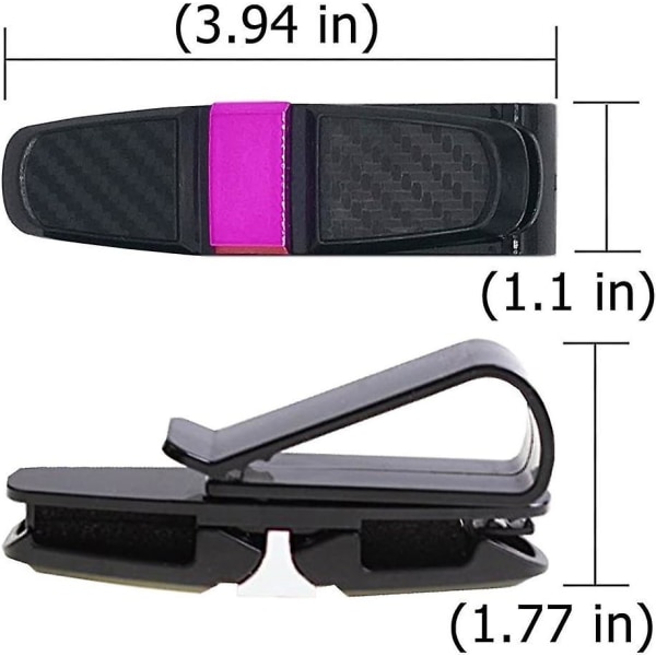 Sæt med 3 dobbelte solbrilleholdere til bilsolskærm, bilbrilleholderclips til at holde solbrillevognen