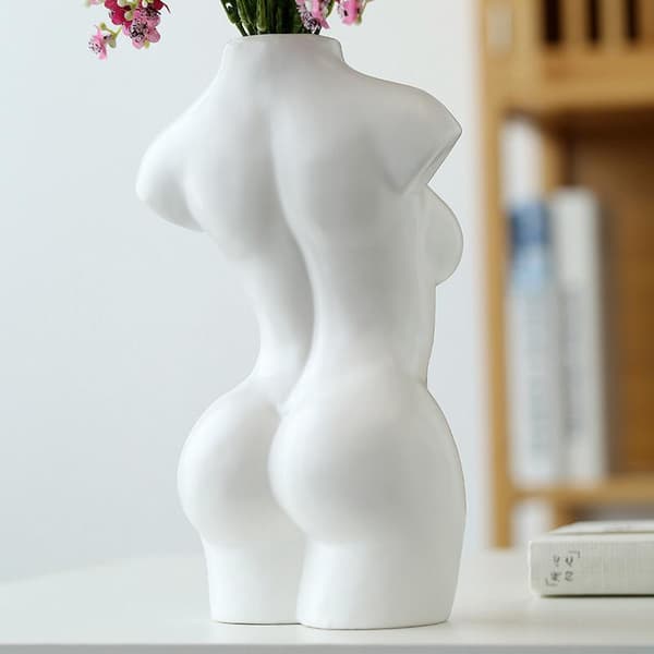 Keramisk vase - Boheme dekoration (hvid)