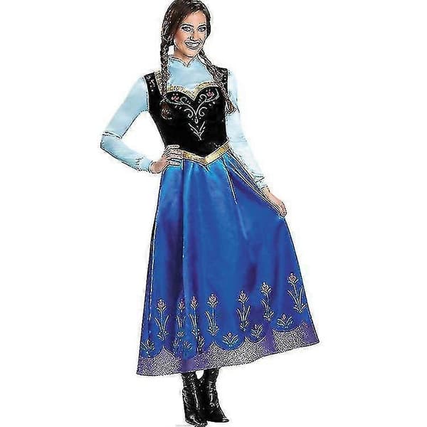 Voksen Prinsesse Anna og Elsa Kostume til Jul og Halloween Anna S