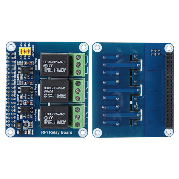 3-veis relémodul utvidelsesmodul egnet for Raspberry Pi a b 2b 3b 4B (3-veis relémodul)