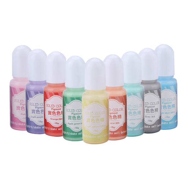 9 färger 10g Epoxi UV-harts Färgfärg Färgämne Pigment Gör-det-själv konsthantverk (#A)