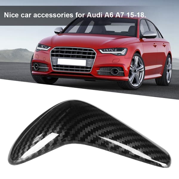 Bil Karbonfiber Stil Interiør Girspak Hode Deksel Trim for Audi A6 A7 15-18