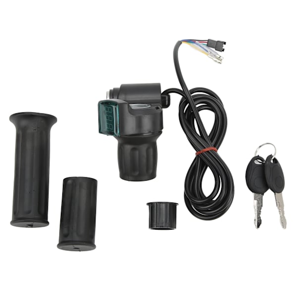 Elektrisk cykel Twist Throttle Grip Set Universal Speed Governer med display Højre halvgreb til elektriske køretøjer
