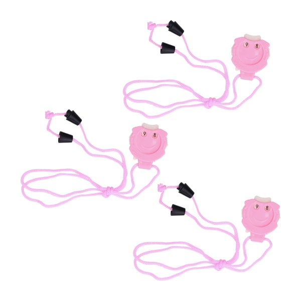 3 kpl neulepistolaskuri, pieni kannettava mini, parantaa neulontatehokkuutta Söpöt vaaleanpunaiset ommellaskurit kotitalouksille