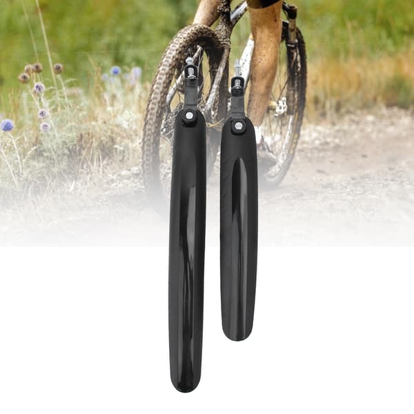 1 par forreste bageste mountainbike cykelskærm stænklap sæt (sort)