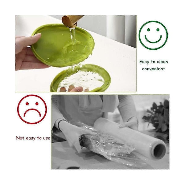 4 STK. Pod til Avocado Citron Tomat Beskytter og Opbevaring Holdbare Genanvendelige Beholdere Madopbevaringsboks