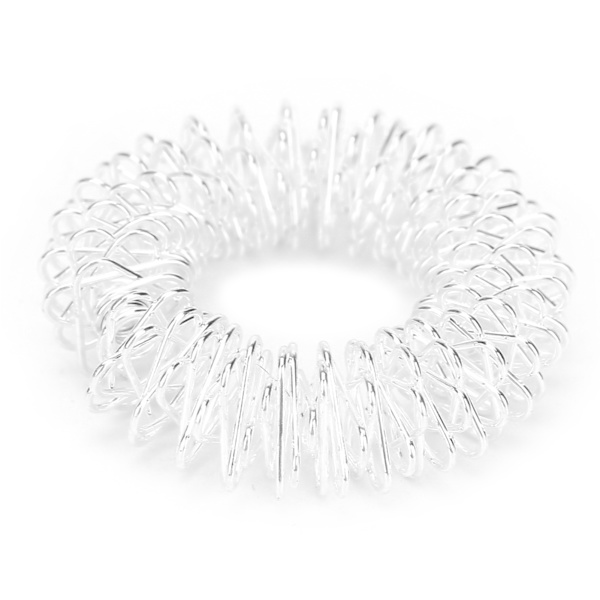 Spikiga Sensoriska Fingerringar Stresslindring Fingermassage Smärtterapiringar för Barn Vuxna Silver