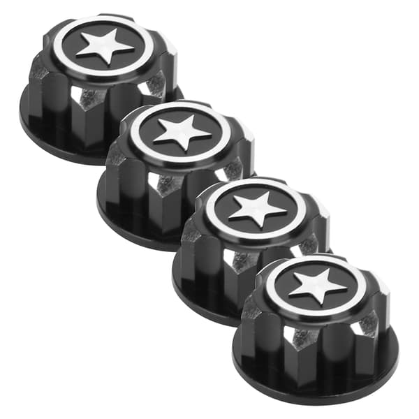 4 stk. hjulkapsel i aluminiumslegering, tilbehør, passer til Traxxas X Maxx 1/10 RC bil (sort)