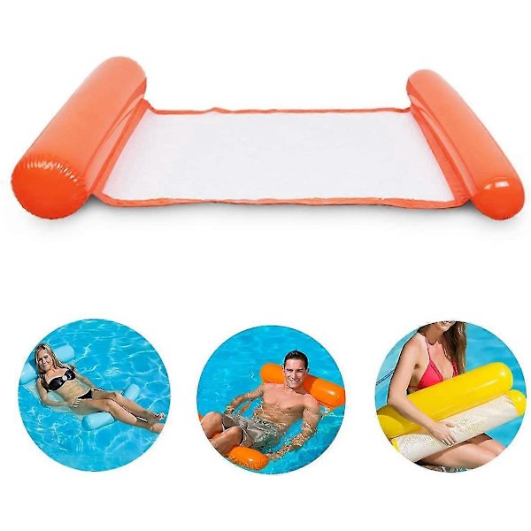 Vattenhängmatta, 1-pack Enkelt klick-uppblåsning Ultrabekväm Luftmadrass Poolmatta Flytande Säng, Sommarpresent För Vuxna Barn