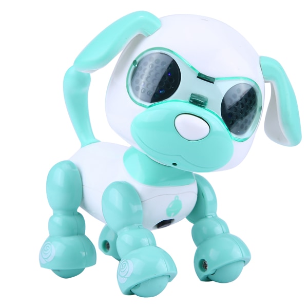 Robot Hunde Kæledyr Legetøj Smart Kids Interactive Walking Sound Pædagogisk gave hvalp LED (grøn)