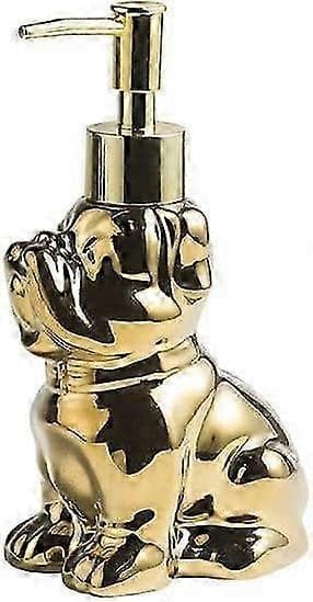 Cute Soap Dispenser for Bathroom, Dog Shaped Design, Ceramic Hand Soap Pump Bottle with Pump