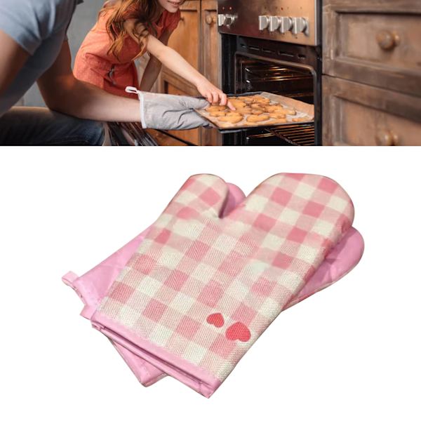 Värmebeständiga ugnsvantar med tecknat mönster, mikrovågsugnshandskar, hushållshandskar för isolering i köket, bakning, grillning, typ 3, 1 par