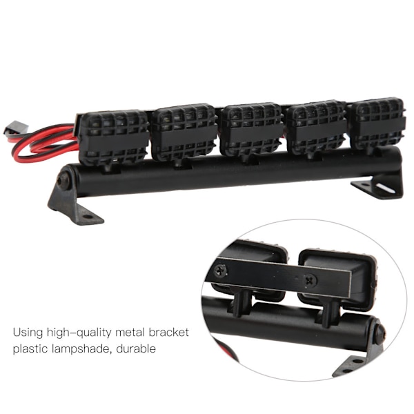 RC-bilens tak-LED-ljus fjärrkontroll biltillbehör passar för 1/10 RC Crawler TRX4/90046/90047/D90/D1105-lampor
