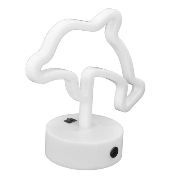 LED Delfin Neonljus USB- eller Batteridriven Unik Rumsdekorationsaccessoar med Bas