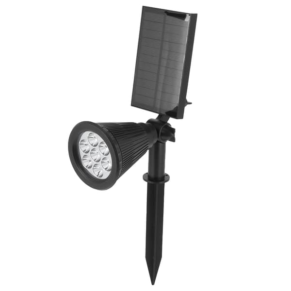 7LED Solar Lys Intelligent Udendørs Havnespot Græsplænelampe Landskabsbelysning Sort Hvidt Lys