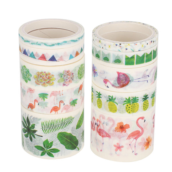 2 laatikkoa Washi-tarroja Teippi itseliimautuva unelma Flamingo-kuvio DIY-askartelukoriste HS18-088