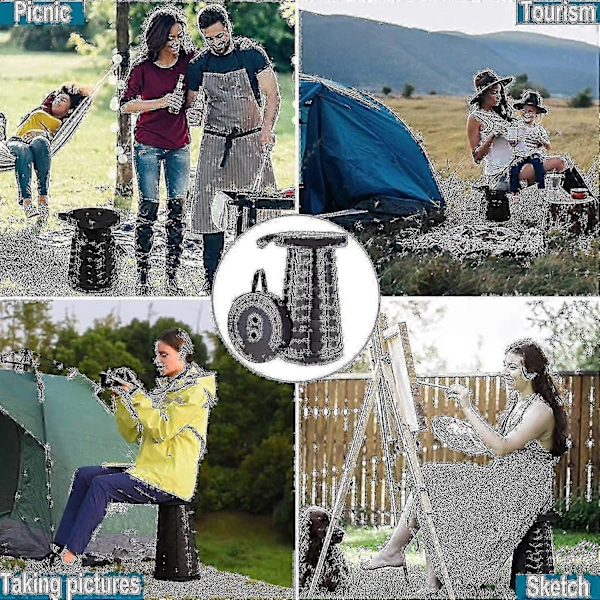 Fällbar Pall, Bärbar Fällstol, Utdragbar Pall, Utomhusvandring, Fiske, Jakt, Köa Vid Buss - Röd