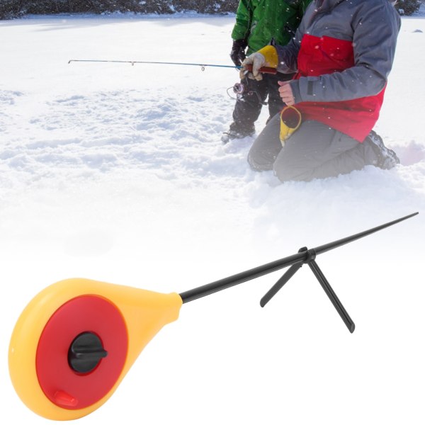 2ST Mini Portabel utomhussport Isfiskespö Tillbehör för vinterbruk Gul 19/22cm