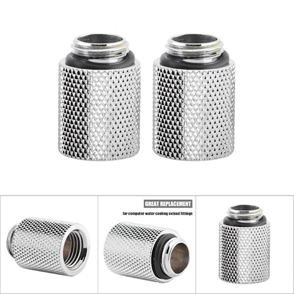 2 stk Vandkøling G1/4 han til hun forlænger fitting Adapter skruesæde (20 mm)