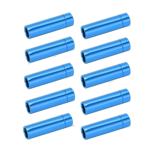 10 stk. Cykelskiftekabelendekapper Aluminiumslegering 4mm Skiftekabelendekapper til Road Mountain BikeBlue