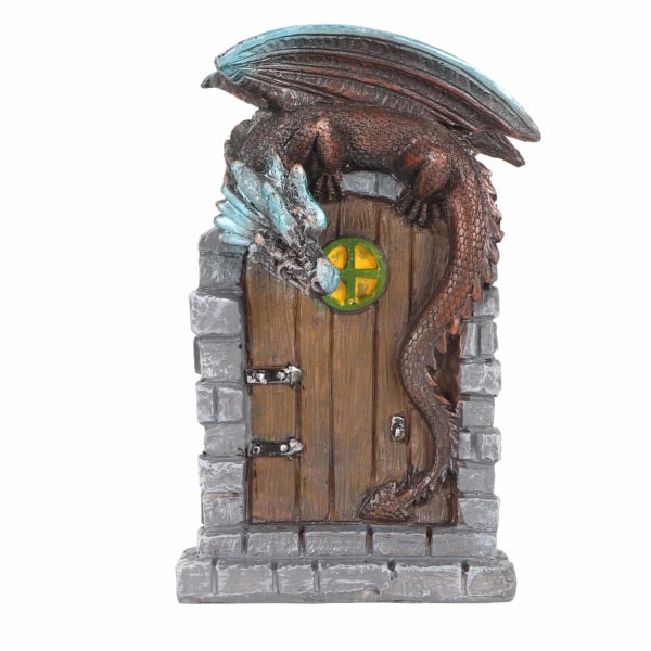 Fairy Door Innovativ Simulering Resin Håndmalt Livlige detaljer Miniatyr Fairy Door for Fairy Hagetilbehør