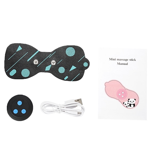 Mini Cervical Massager Multi-funksjonell Gjenladbar Puls Skulder Nakke Rygg Massasjer Svart