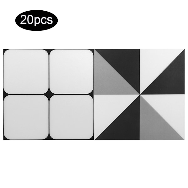 20 kpl/setti 10x10cm keittiö kylpyhuone vedenpitävä liukumaton laatta lattia seinätarra koriste