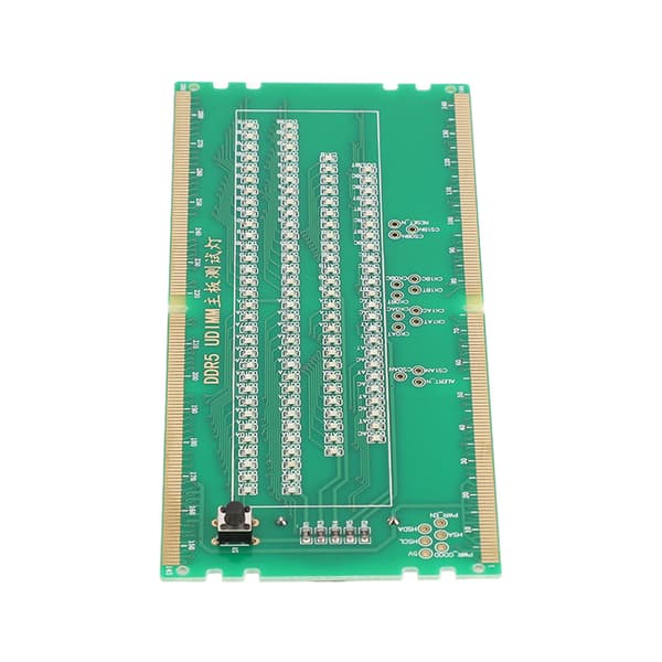 DDR5 RAM Hukommelsespladstesterkort med LED-lys Bærbart til PC Bundkort RAM Hukommelsesvedligeholdelse Grøn