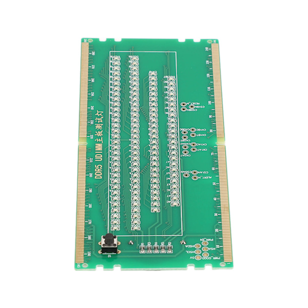 DDR5 RAM-hukommelsesspor-testkort med LED-lys, bærbar til PC-hovedkort RAM-hukommelsesvedligeholdelse, grøn