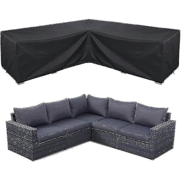 Hörnsoffskydd Vattentätt Trädgårdsmöbelskydd Utomhus Kombinationsmöbelskydd -CHSZ 286*222*82Cm