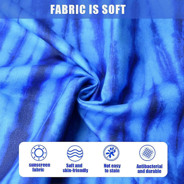 Mikrofiber Strandhandduk Dubbelsidig, Överdimensionerad Snabbtorkande Sandfri Handduk, 153*77CM Stor Blå Strandhandduk för Vuxna Barn, Poolhandduk, Gymhandduk, Abs