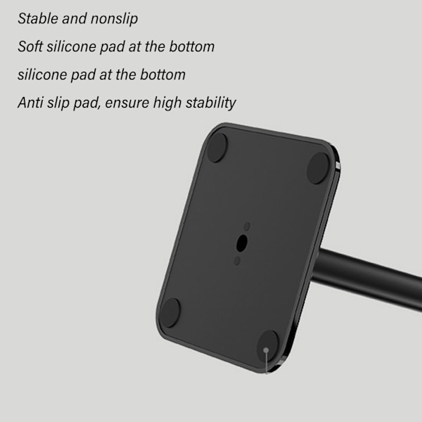 Hodetelefonstativ Avrundet hjørne Anti-skli base TPU-skuff Robust metallstang Hodesettholder for hjemmespillkontor Svart Black