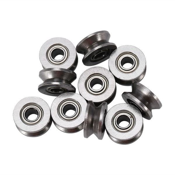 10 stk U624ZZ U rillekugleleje styreskive til skinnebane lineært bevægelsessystem 4*13*7mm