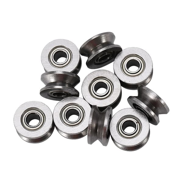 10st U624ZZ U-spår kullager styrrulle för linjär rörelsesystem på räls 4*13*7mm