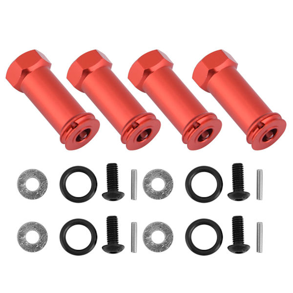12 mm hjulsexnav 30 mm förlängningsadapter för Traxxas Slash 4X4 1/10 lastbil (12*30 mm, röd)
