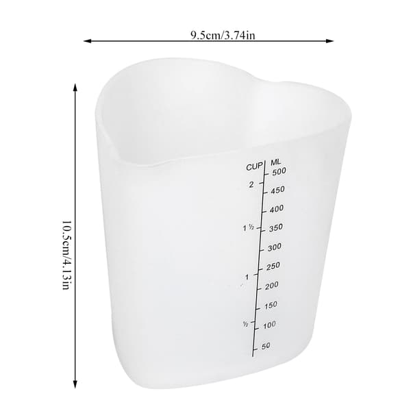 Tjocklek 500 ml kopp högtemperaturbeständig silikonmätkopp