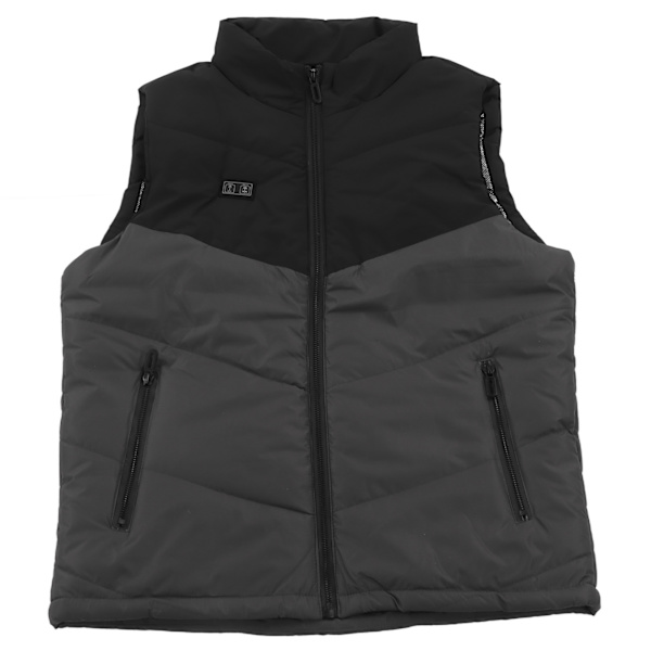 Elektrisk oppvarmet vest 11 oppvarmingssoner 3 moduser glidelåslomme Høy sikkerhet Lett oppvarmet vest for menn kvinner utendørs 2XL(171 til 182lb)